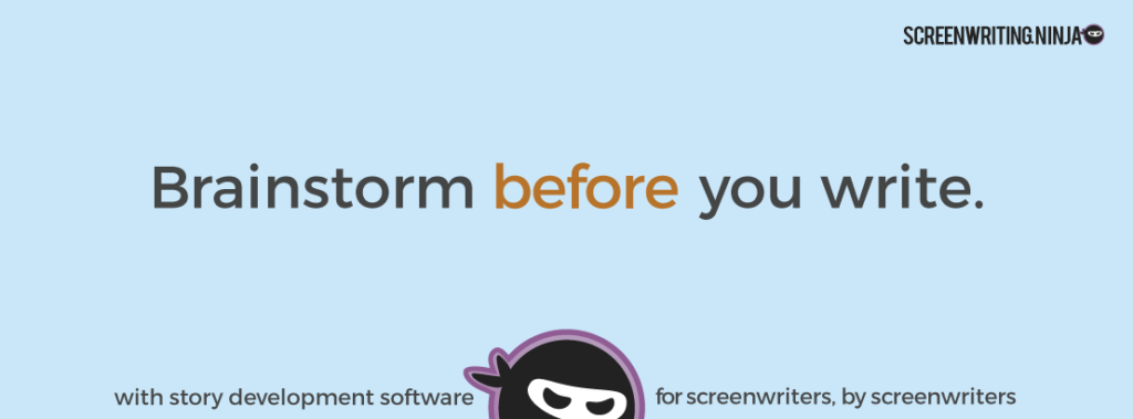 Brainstorm before you write with screenplay tips and software